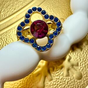 💙Louis Vuitton Blossom Eye Candy ring monogram flower colored crystals size 7.5